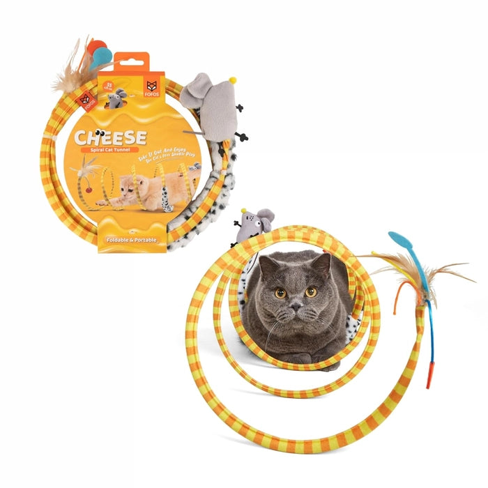 Fofos Safari Spiral Cat Toy Tunnel
