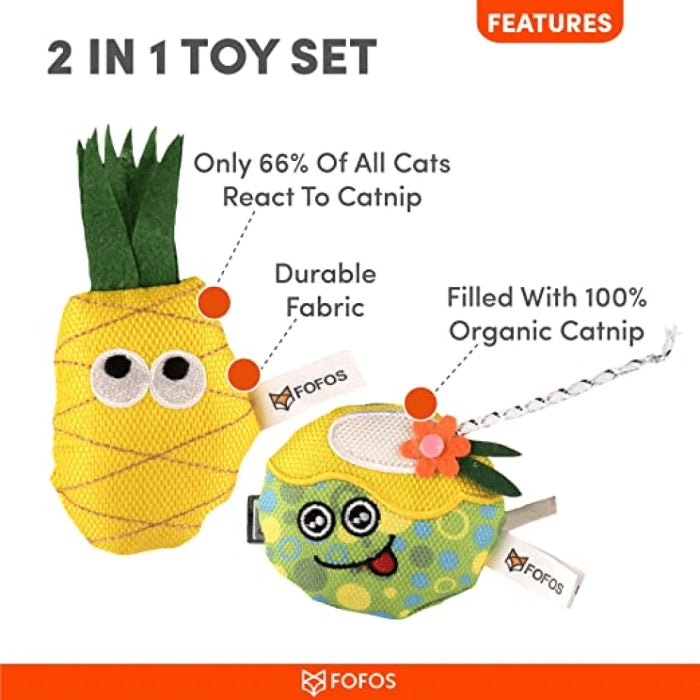 Fofos Summer Juice with Pineapple Cat Toy