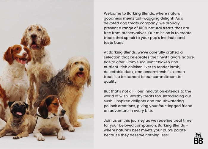 Barking Blends Chicken Duck & Liver Kabob High in Protein Nutritional and Healthy Dog Treats