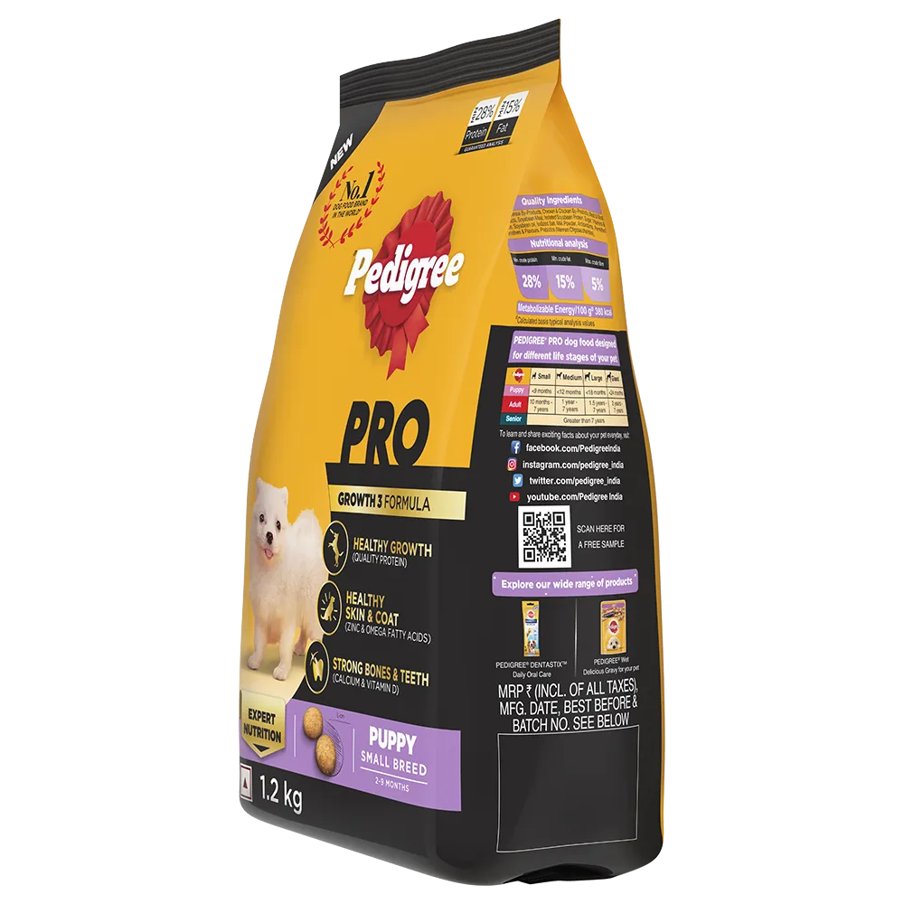 Pedigree Pro Small Breed Puppy Dog Dry Food