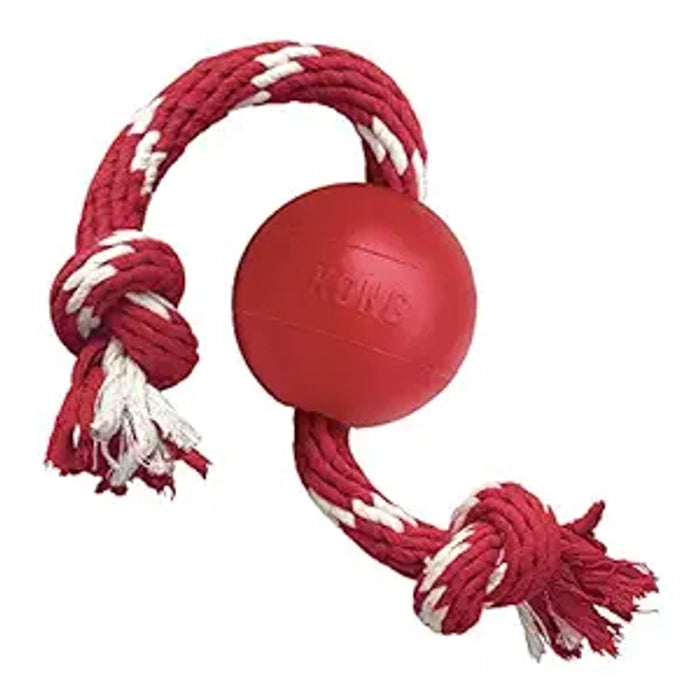 Kong Small Ball with Rope Dog Toy
