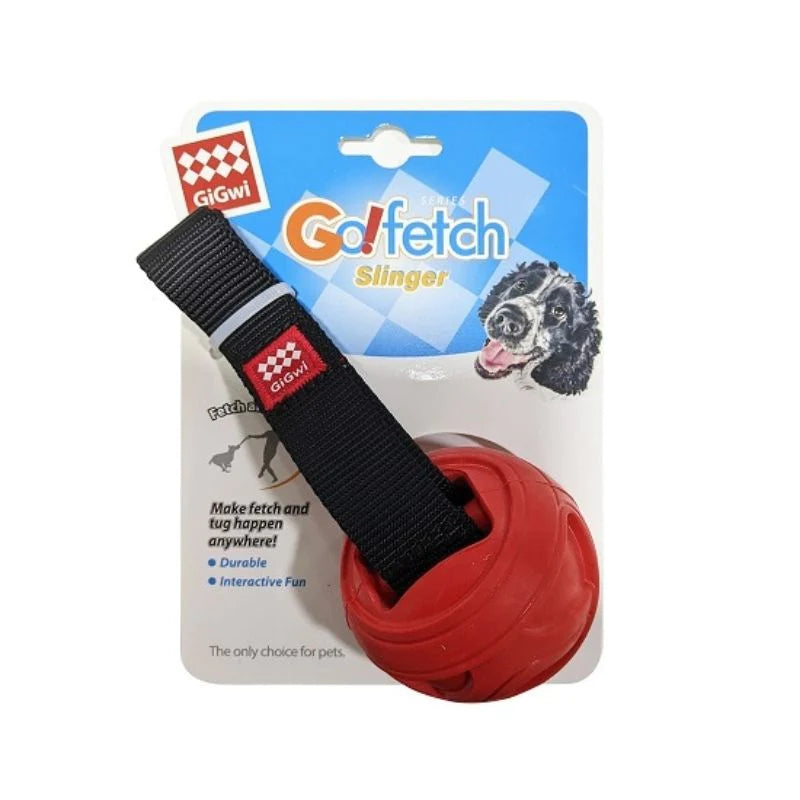 GiGwi Slinger Red Rubber Ball Toy for Dogs