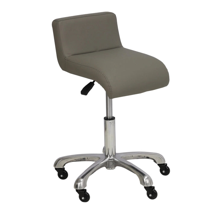 Aeolus Groomer's Modern Stool with Square Cushion and Waist Support