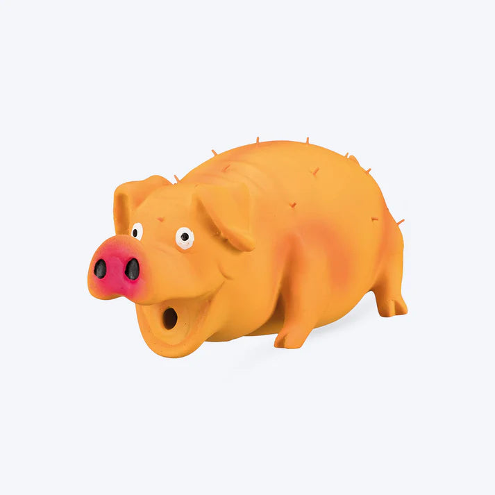 Trixie Bristle Pig with Animal Sound Latex Squeaky Toy for Dogs