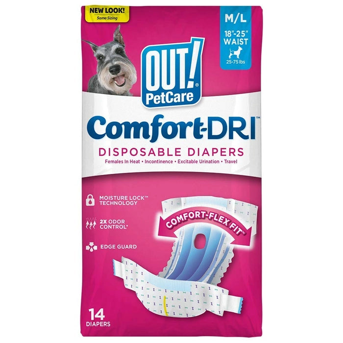 OUT Disposable Female Dog Diapers