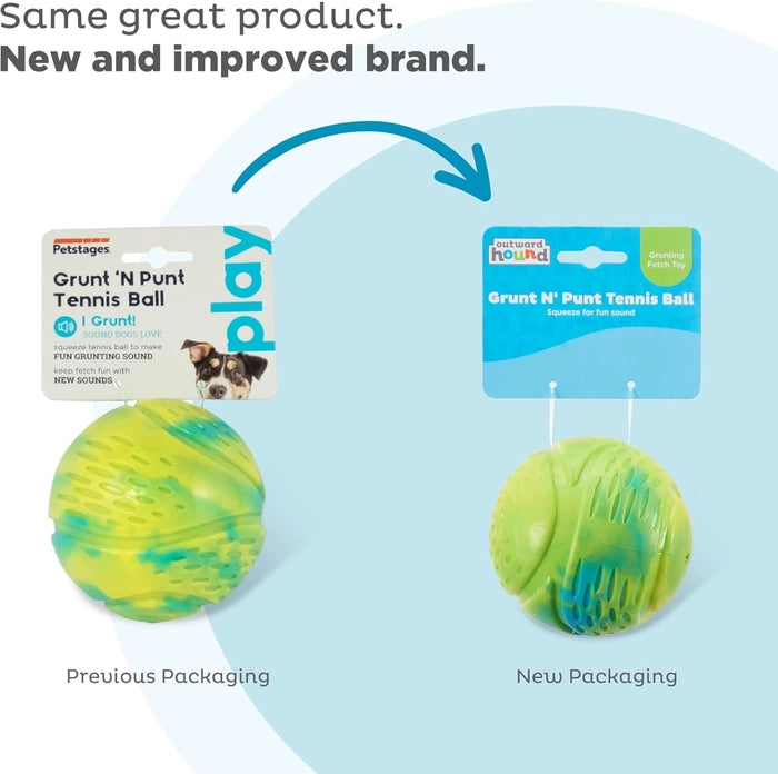Petstages Grunt N Punt Tennis Ball for Dogs