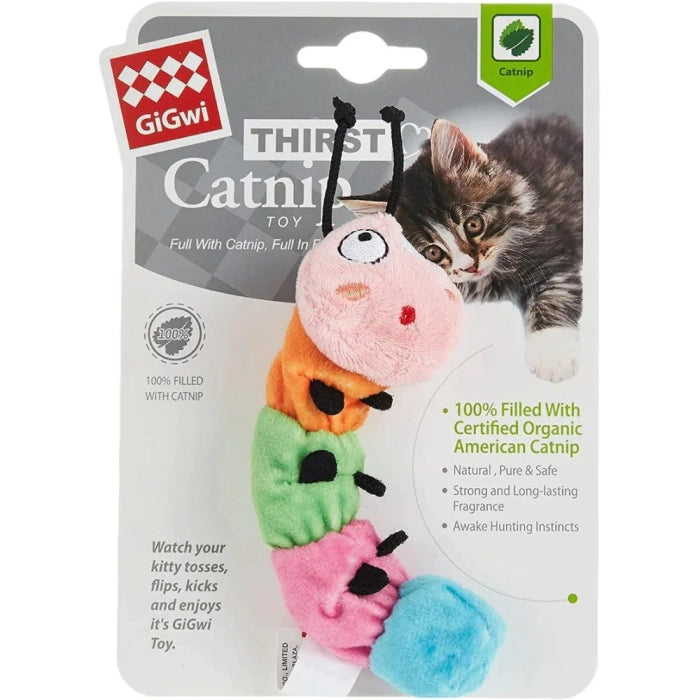 GiGwi Caterpillar filled with Organic Catnip Toy for Cats