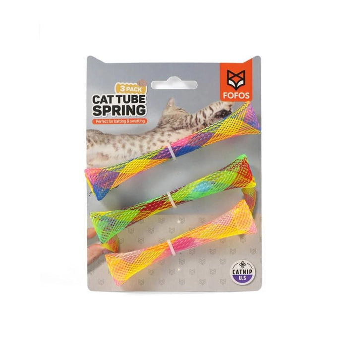 Fofos Spring Tube Cat Toys 3 Pack Catnip Toys