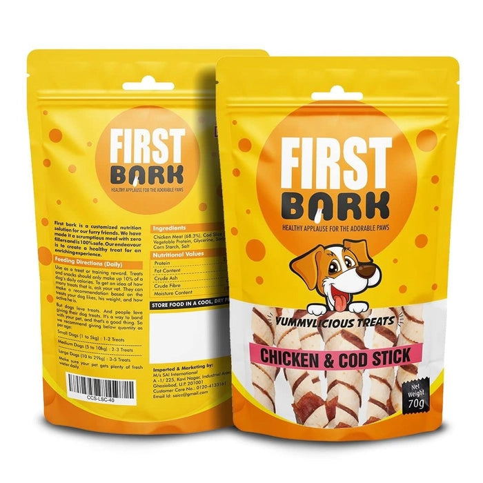 First Bark Chicken&COD Dog Stick