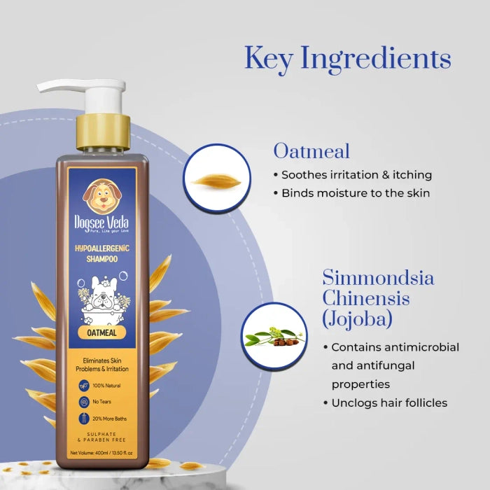 Dogsee Veda Oatmeal Hypoallergenic Dog Shampoo