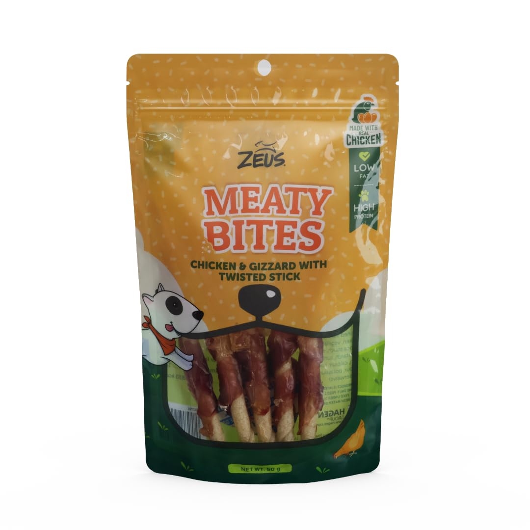 Zeus Meaty Bites Chicken & Gizzard With Twisted Stick