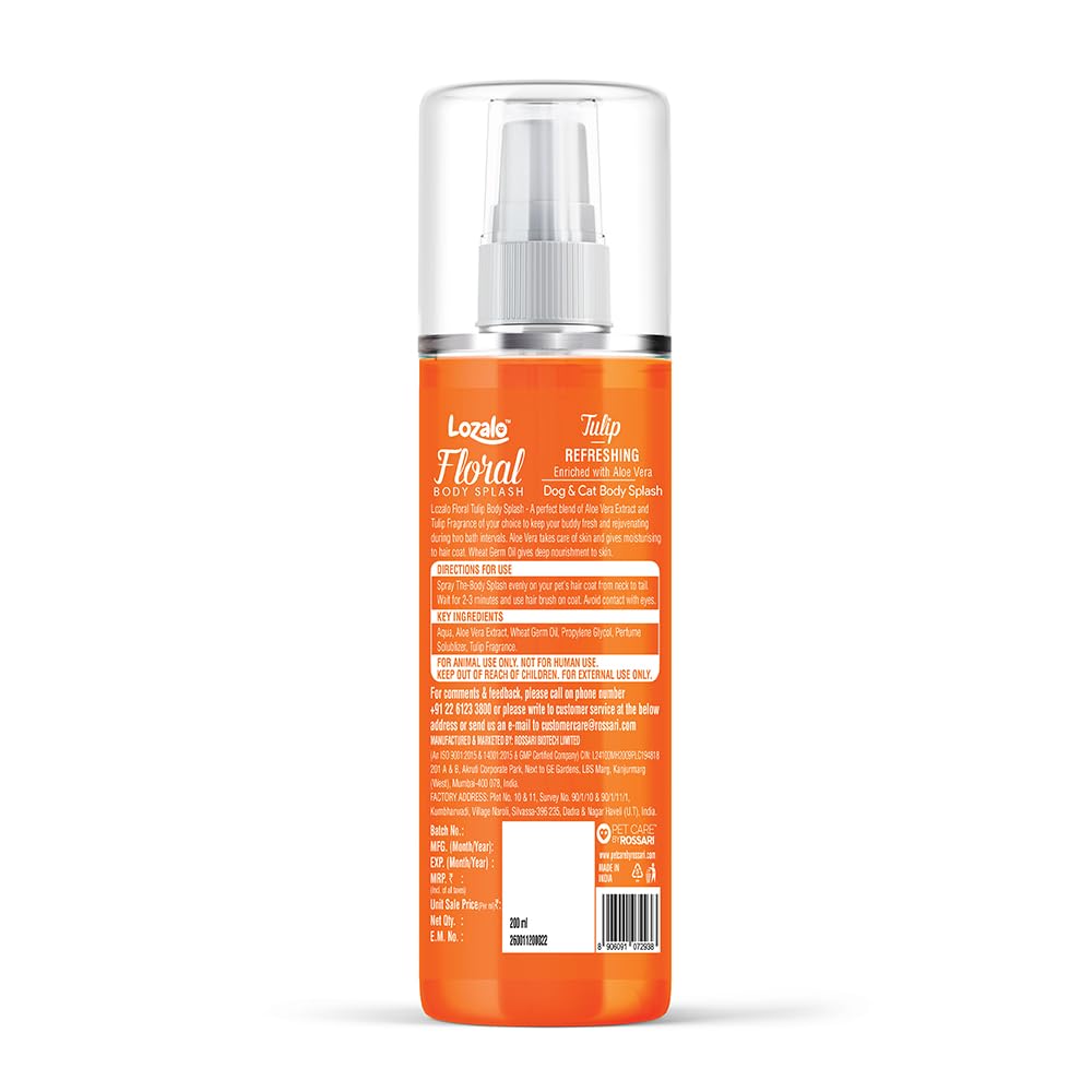 Lozalo Tulip Floral Dogs & Cats Body Splash