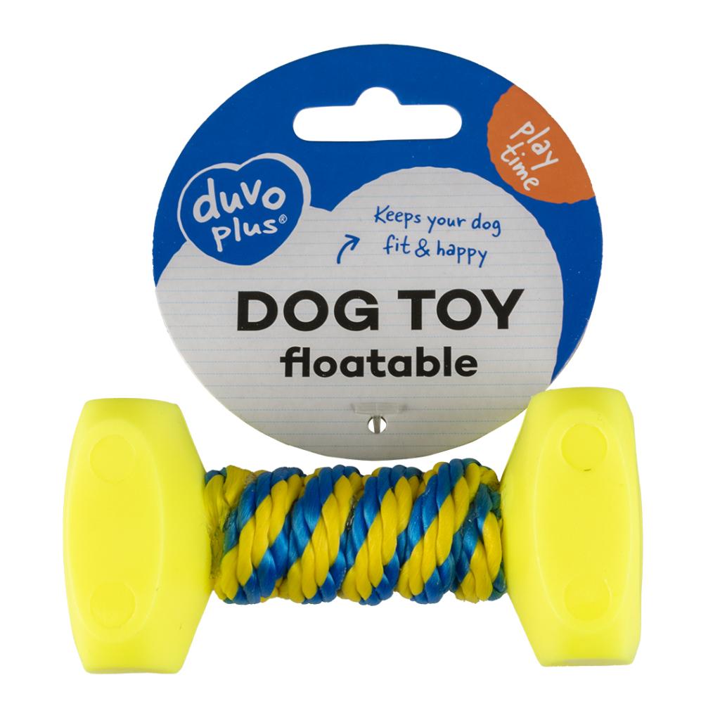 Duvoplus Dumbbell With Rope Strong Chew Toy for Dogs
