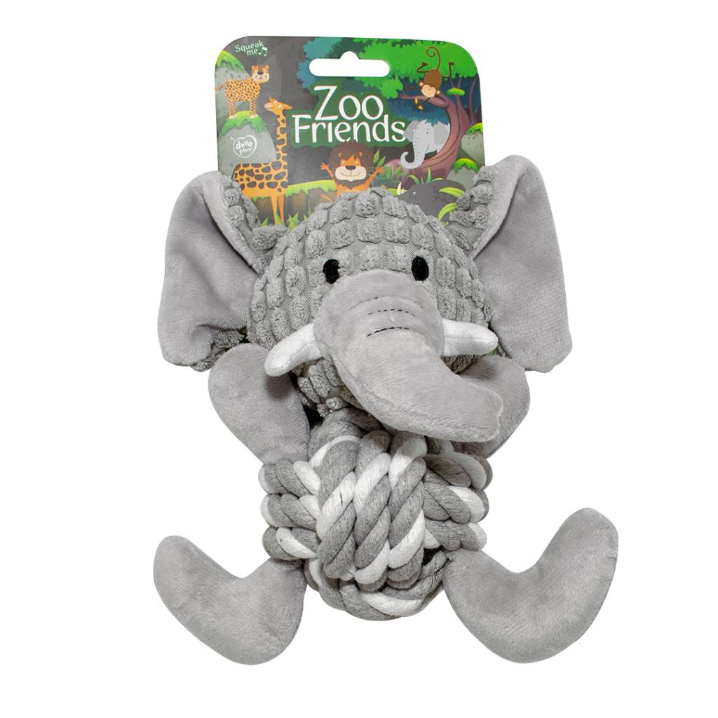 Duvoplus Zoo friends Elsa elephant ball dog toy