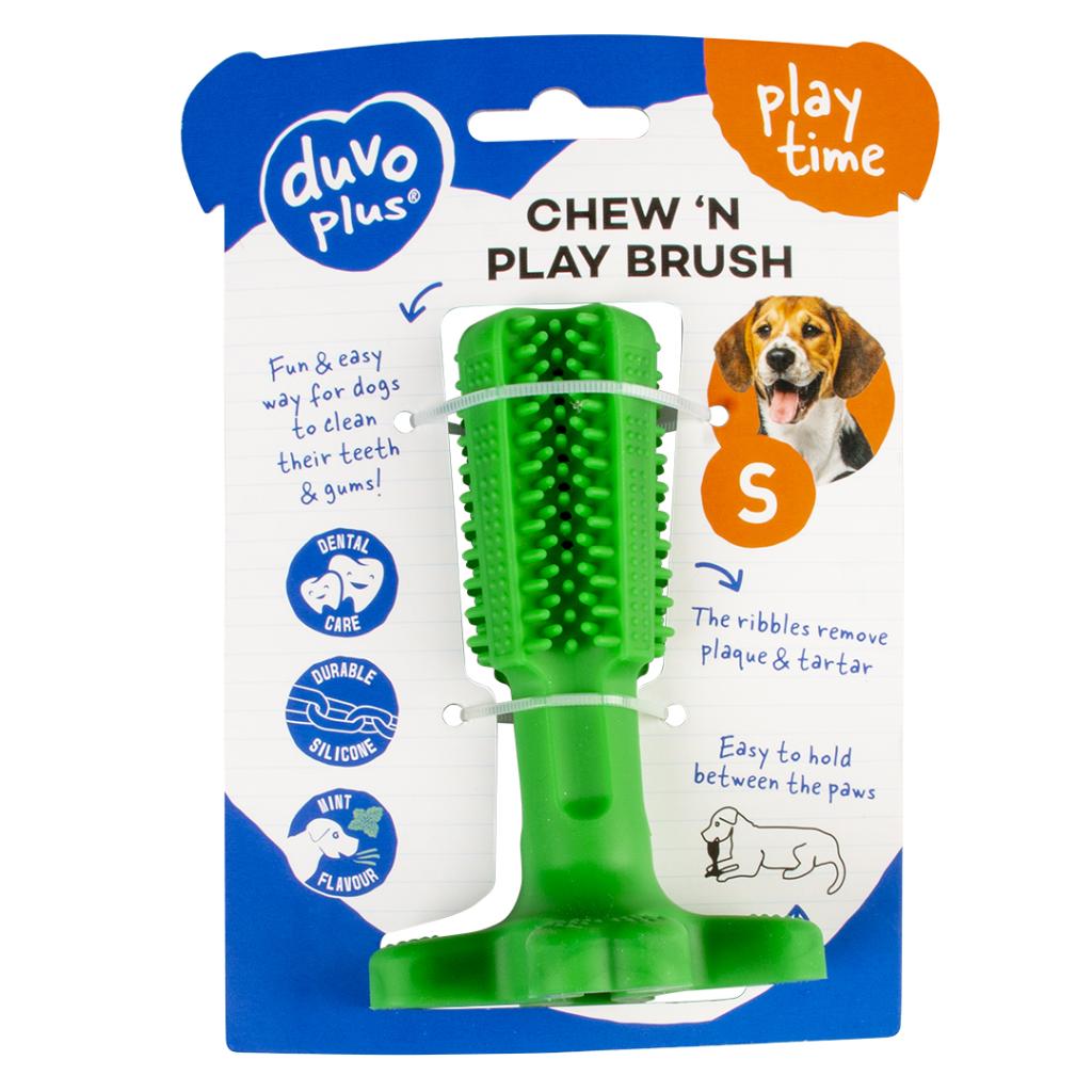 Duvoplus Chew N play brush Toothbrush Toy for Dogs