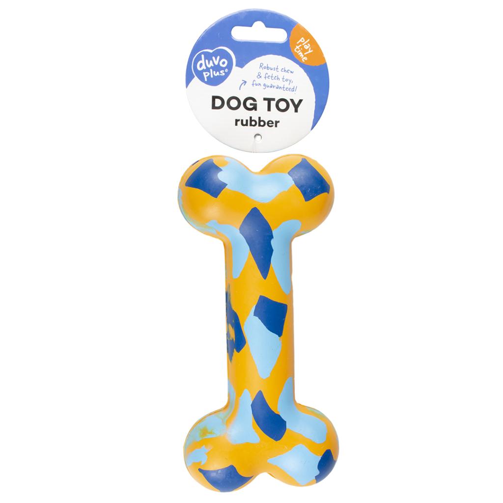 Duvoplus Rubber Bone Smash Cool Robust Rubber Dog Toy