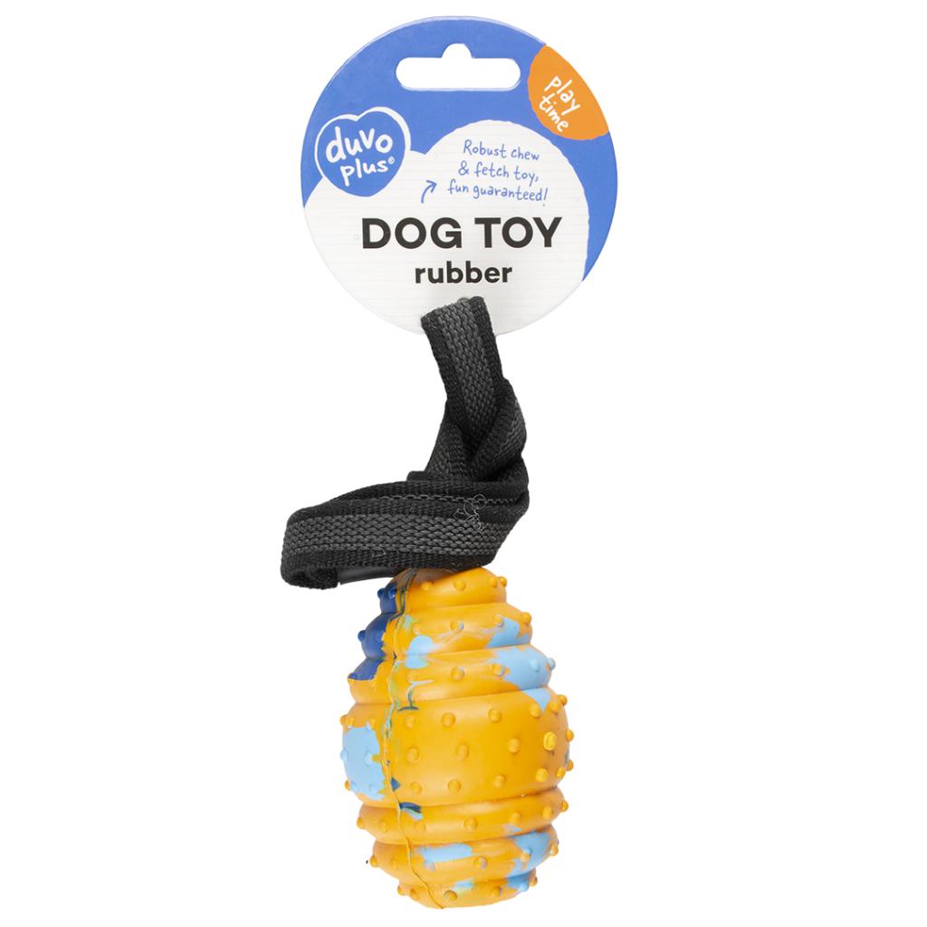 Duvoplus Rubber Rugby Smash Dog Toy