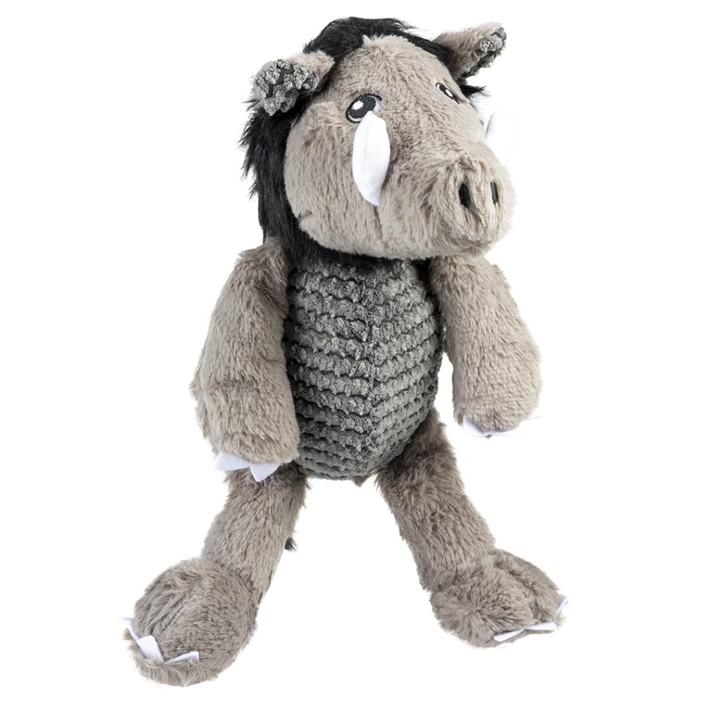 Duvoplus Plush Warthog Tummy Plush Dog Toy with Squeaker