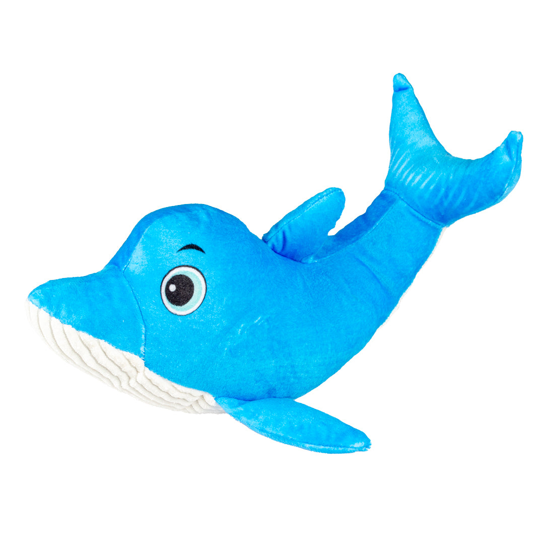 Duvoplus Plush Dolphin Ocean Blue Toy for Dogs