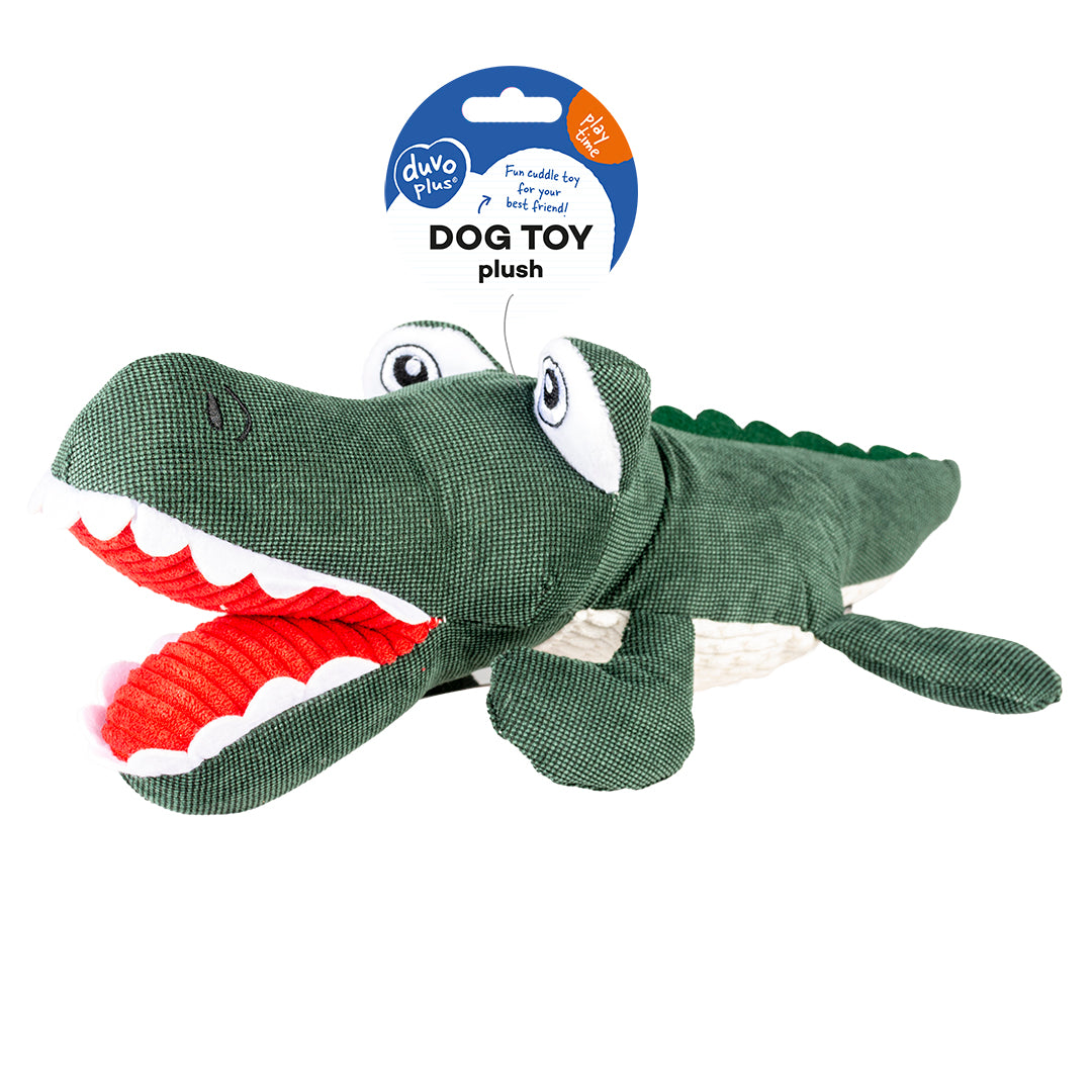 Duvoplus Plush Alligator Jaw Toy for Dogs & Cats