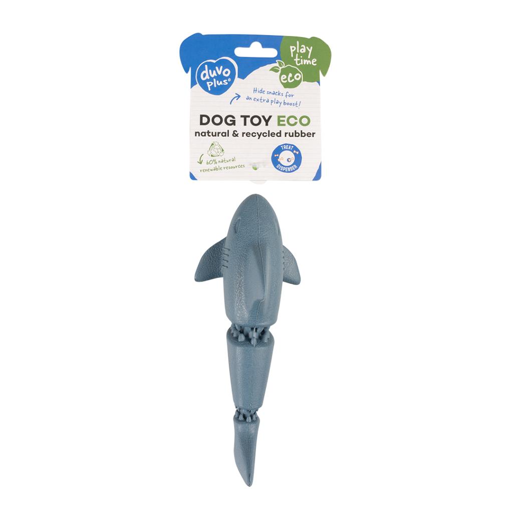 Duvoplus Eco Rubber Shark Snack Dispenser Eco-Friendly Rubber Dog Toy