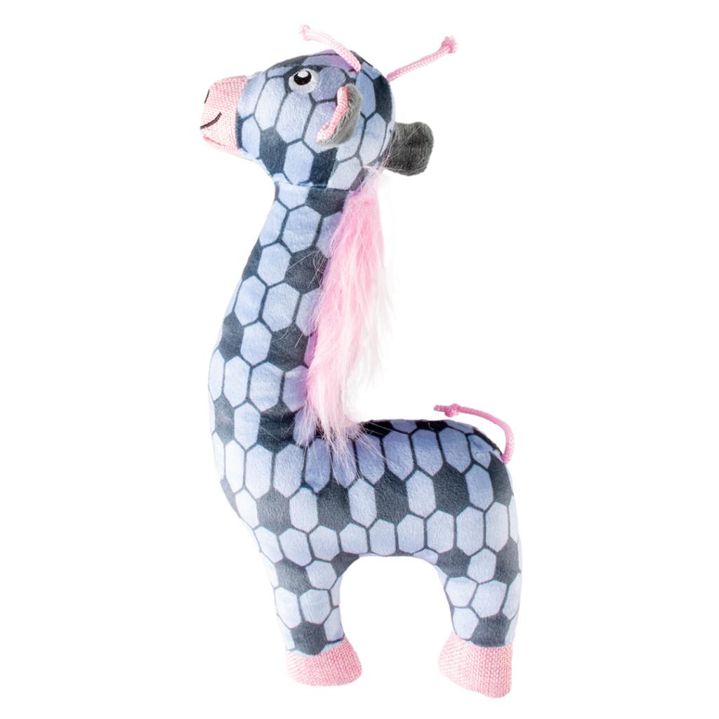 Duvoplus Plush Giraffe Retro Dog toy with Squeaker
