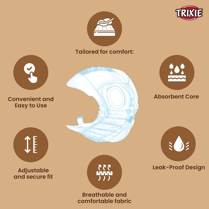 Trixie Disposable Diapers for Male Dogs