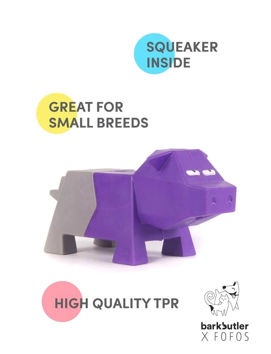 Fofos BarkButler Comic Farm Pig Squeky Dog Toy