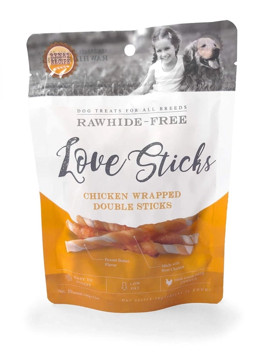 Love Snack Chicken Wrapped Double Sticks Dogs Treat