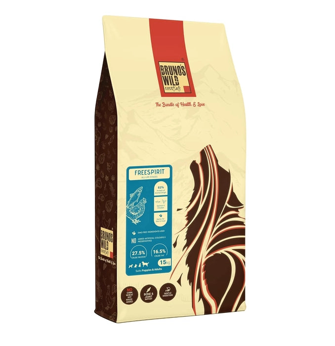 Bruno's Wild Essentials Free spirit Salmon & Chicken All Life Stage Adult Dog Dry Food