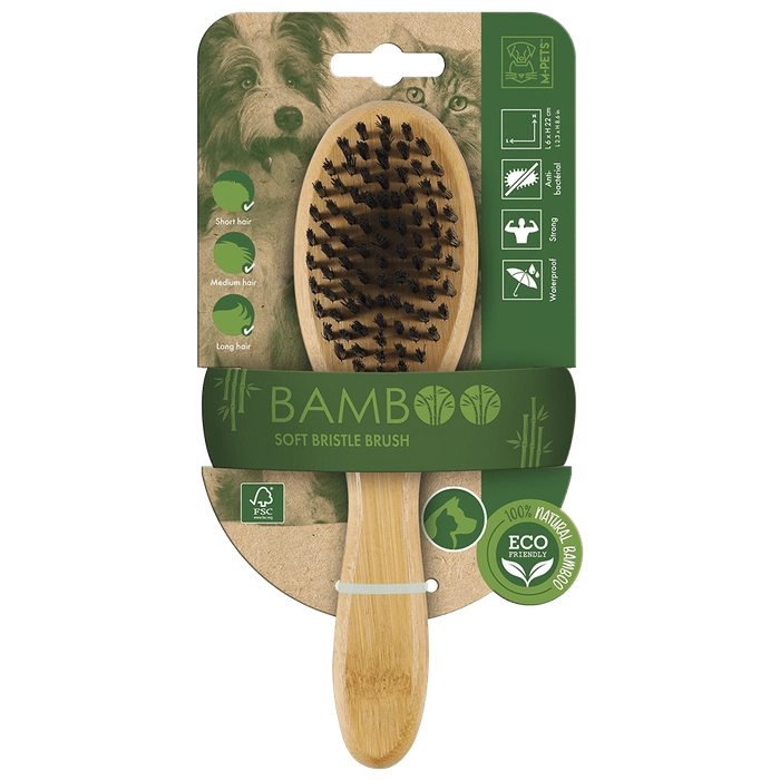 M-Pets Bamboo Soft Bristle Brush for Dogs