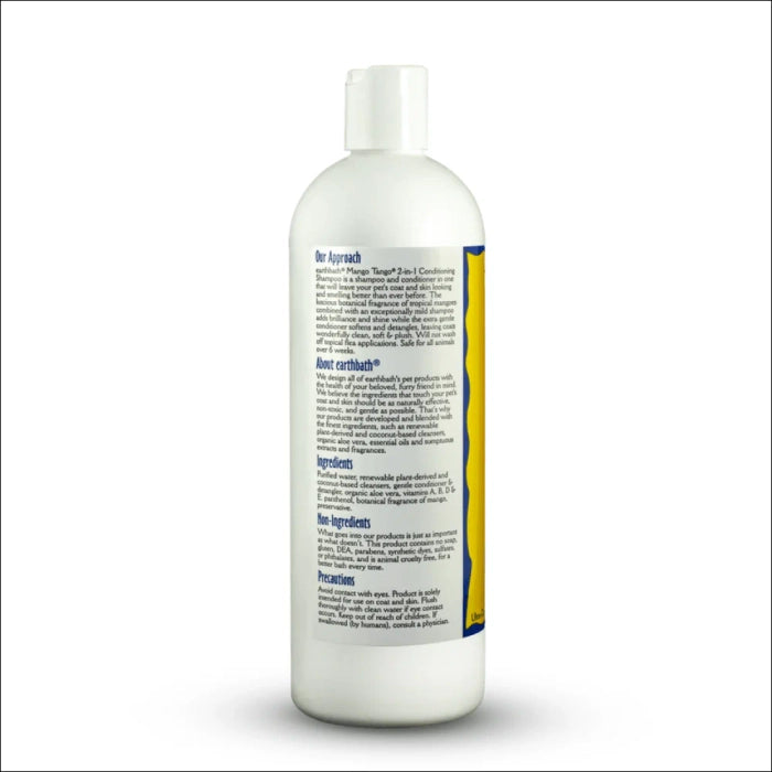 Earthbath 2 in 1 Conditioning Mango Tango Long Coat Shampoo for Dogs and Cats