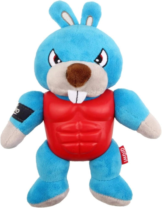 GiGwi I'm Hero Tpr Armor Rabbit Squeker Plush Toy for Dogs