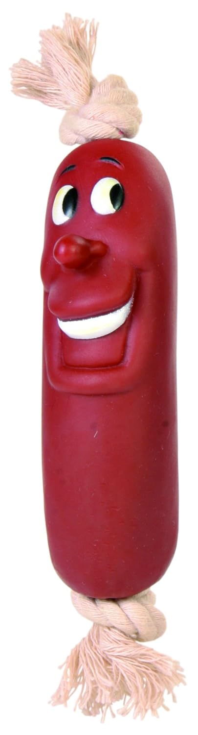 Trixie Sausages on a Rope Vinyl Soundless Toy for Dogs