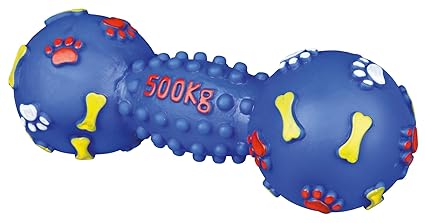 Trixie Dumbbell Vinyl Dog Squeaker Chew Toy for Dogs & Puppies