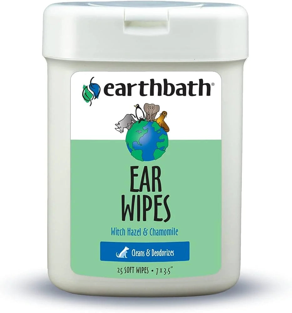 Earthbath Ear Wipes with Witch Hazel for Dogs & Cats