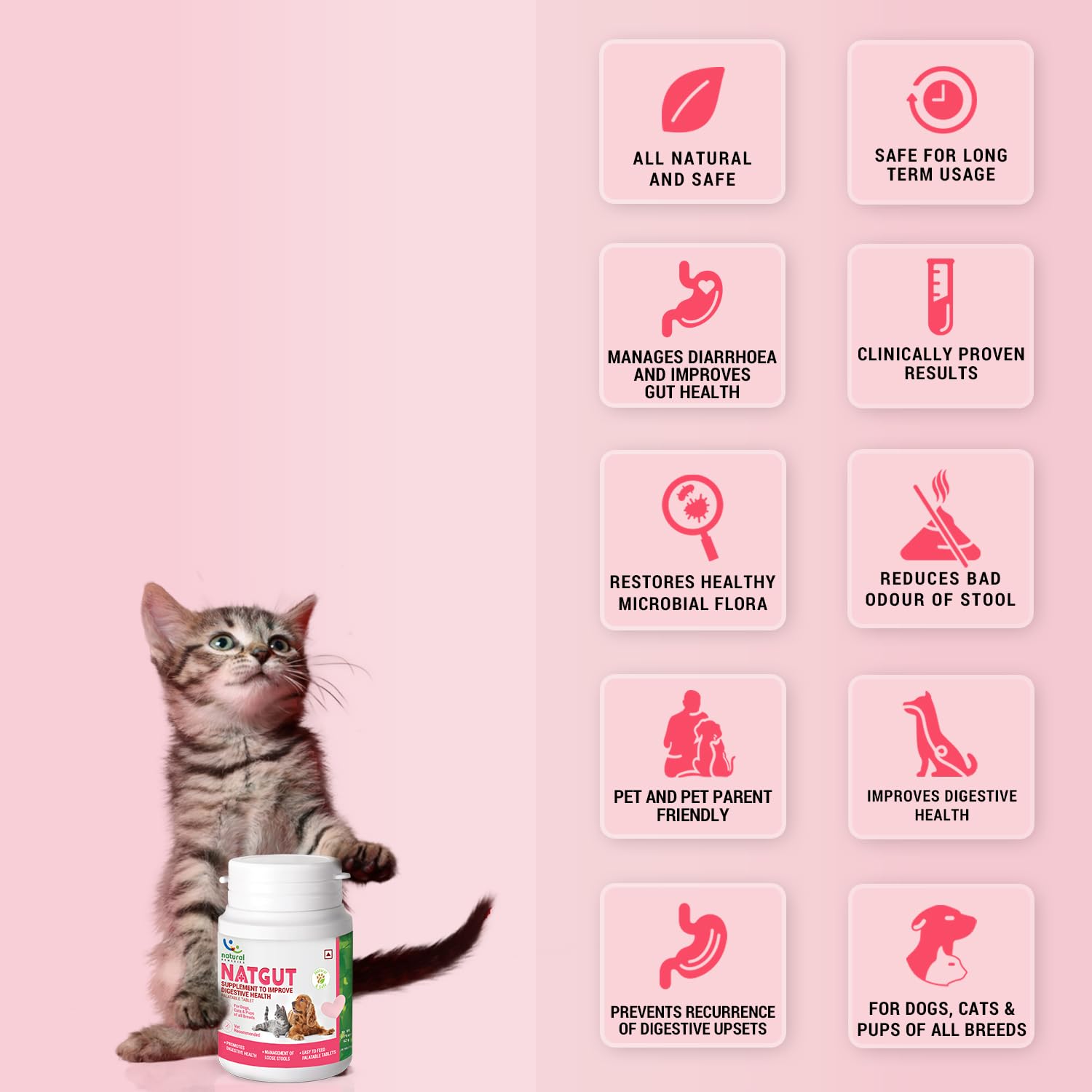 Naturals Natgut Tablets for Dogs & Cats