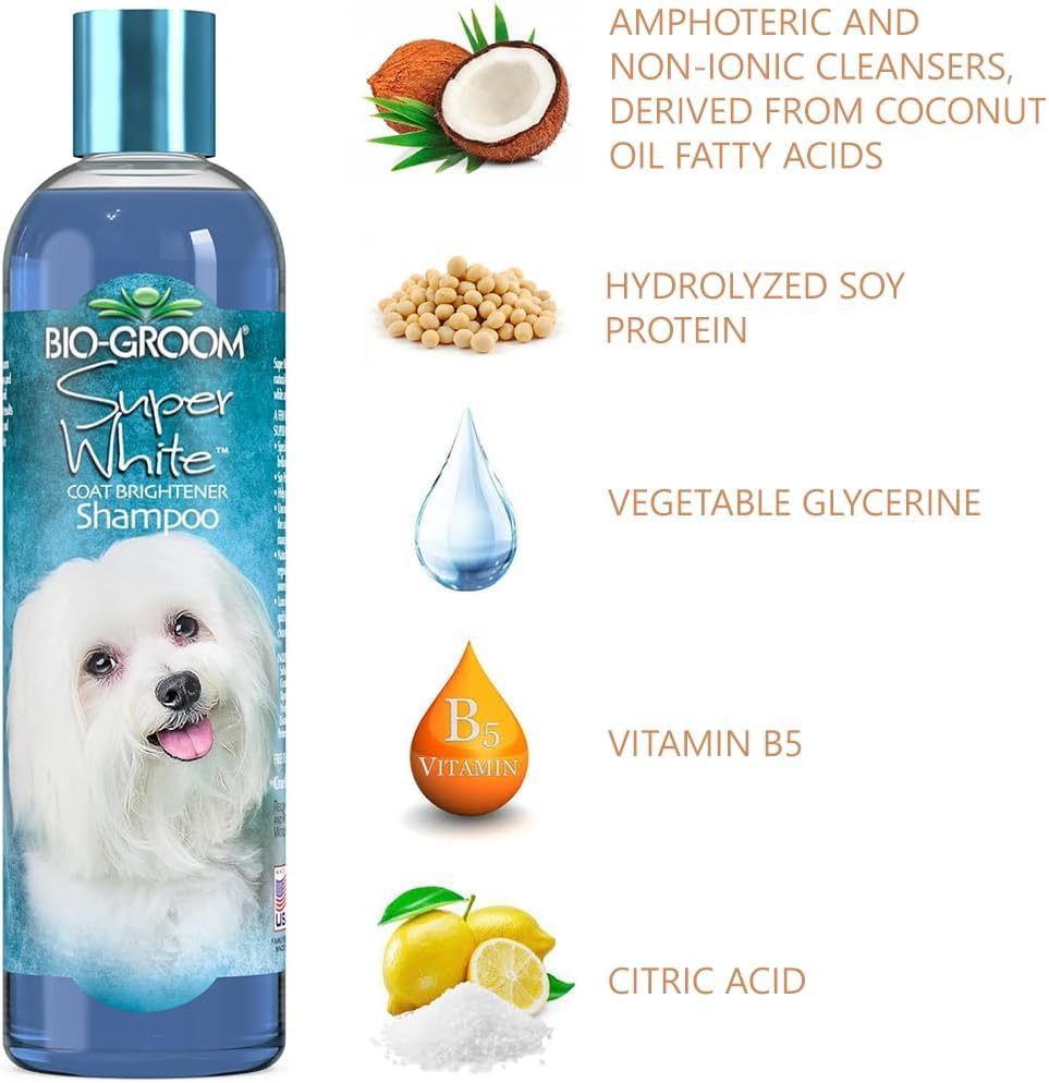 Bio Groom Super White Coat Brightening Shampoo for Dogs
