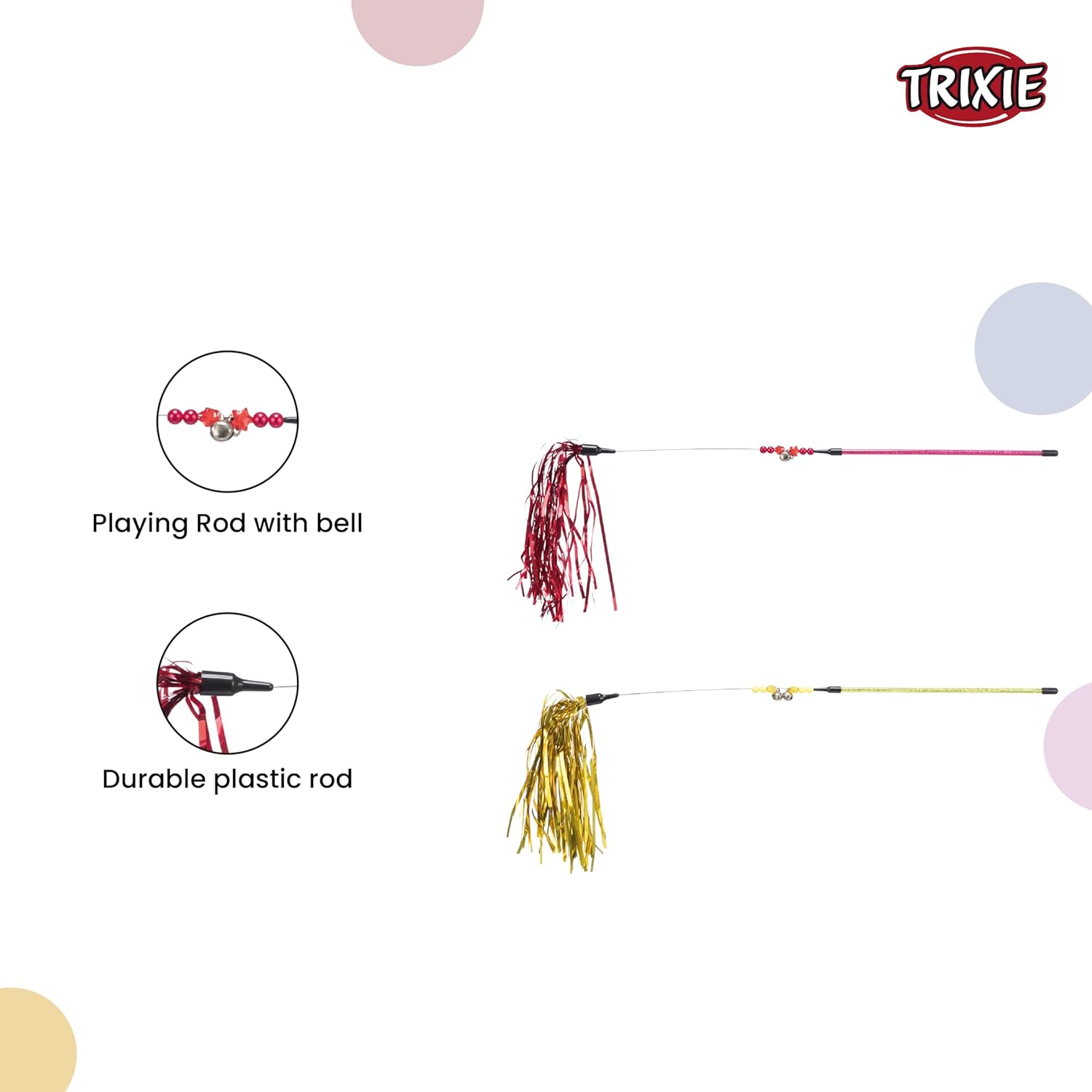 Trixie Christmas Playing Rod Tinsel Cat Toy