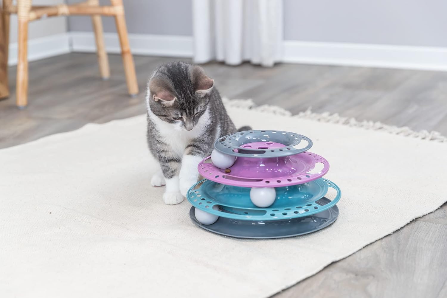 Trixie Cat Circle Tower Catch The Balls game for Cats