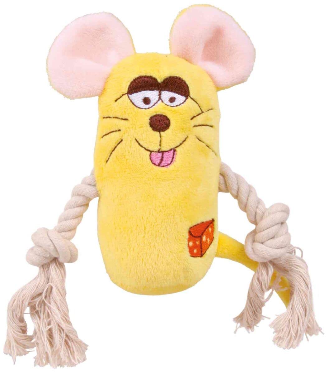 Trixie Animal With Rope Dog Plush Toy