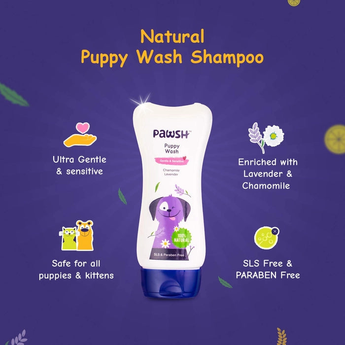 Fofos Pawsh Natural Puppy Wash for all Breeds Dog Shampoo