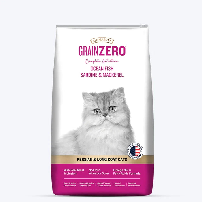 Signature Grain Zero  Persian And Long Coat Cat Dry Food