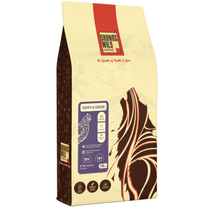 Bruno's Wild Essentials 2-18 Months Puppy & Junior Dog Dry Food