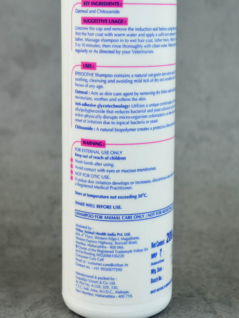 Virbac Epi-Soothe Pet Dog Shampoo