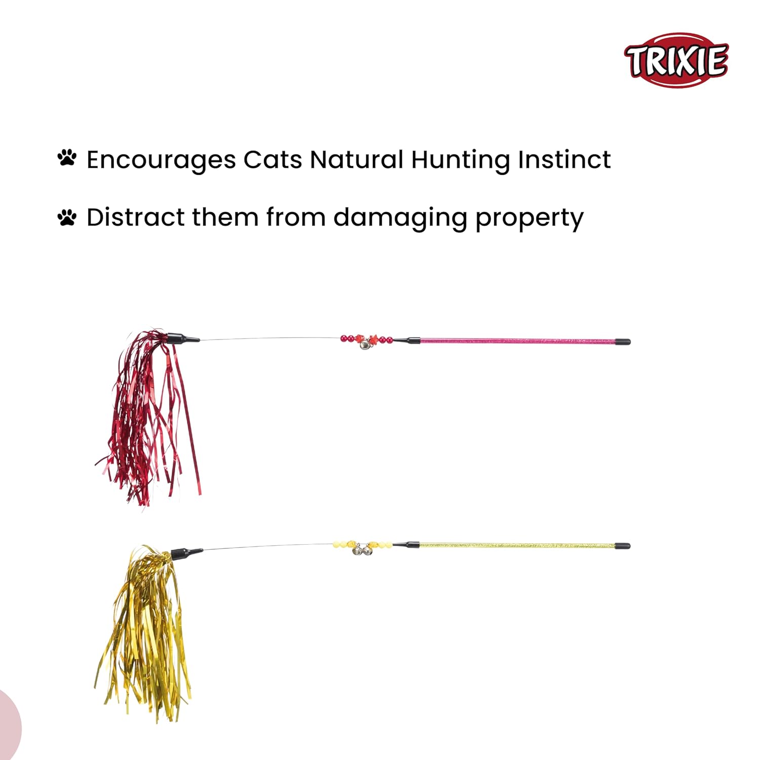 Trixie Christmas Playing Rod Tinsel Cat Toy