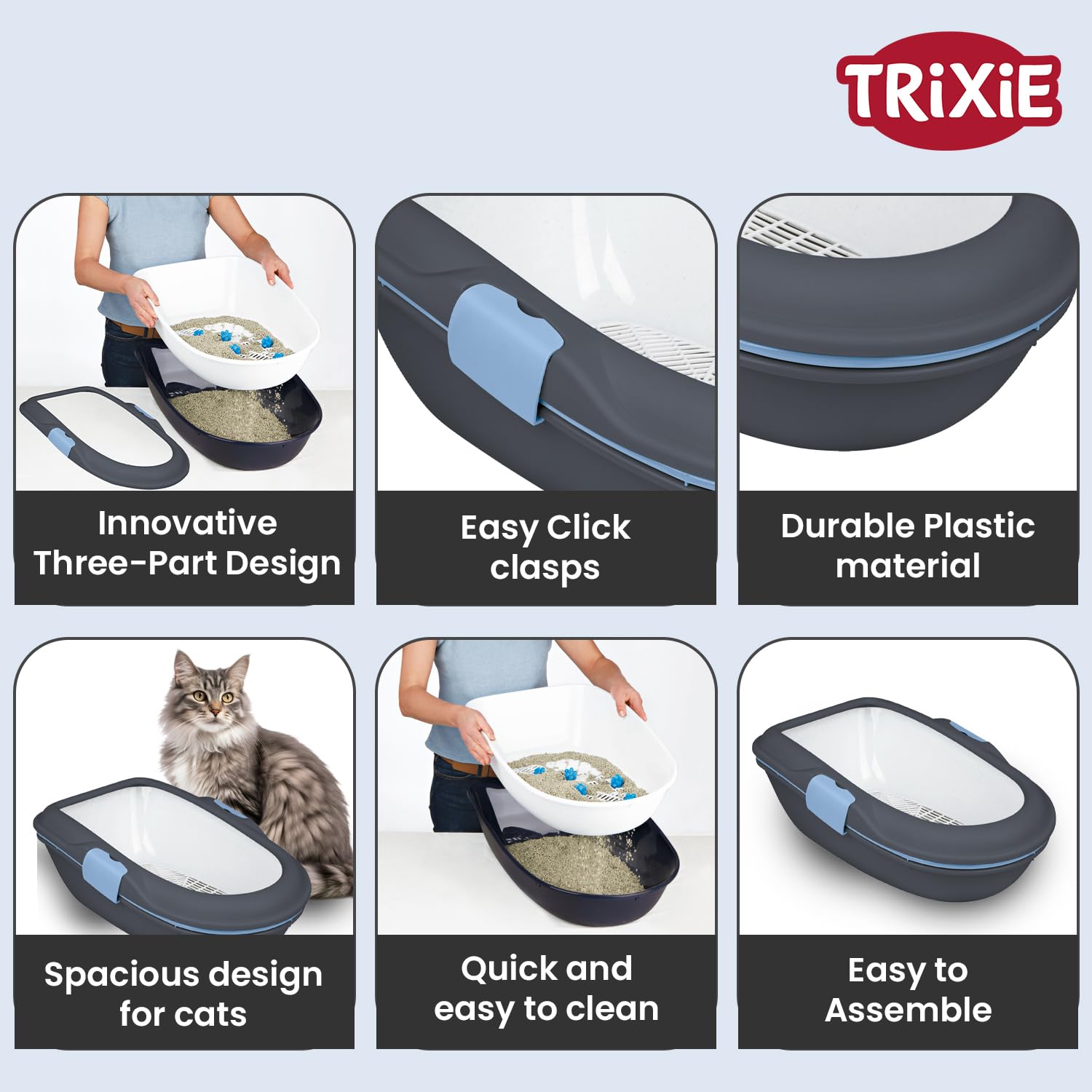 Trixie Berto Litter Tray Three Part with Separating System