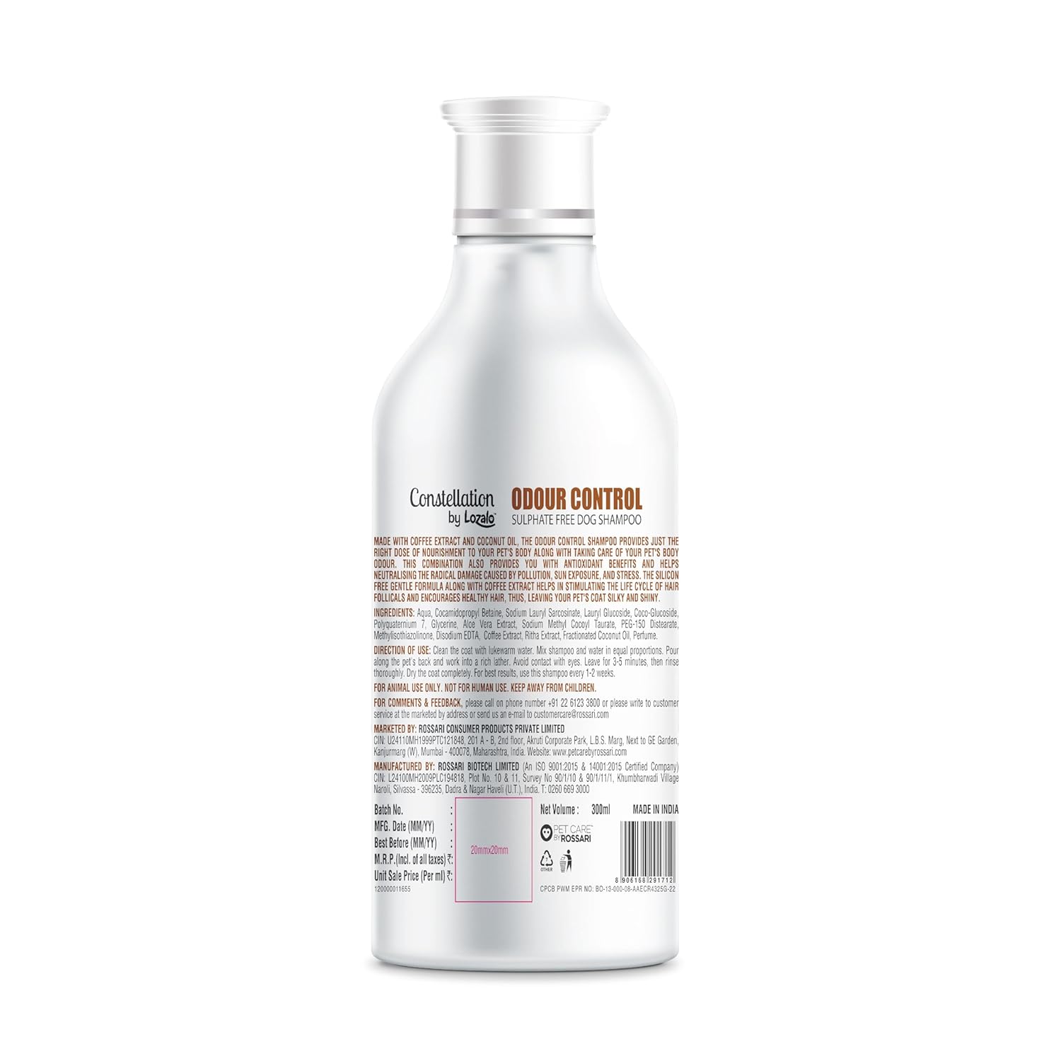 Lozalo Constellation By Odour Control Dog Shampoo