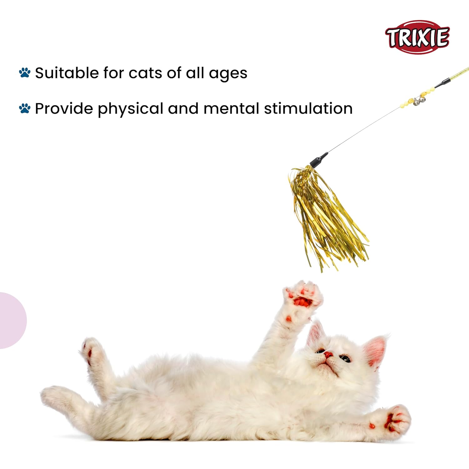 Trixie Christmas Playing Rod Tinsel Cat Toy