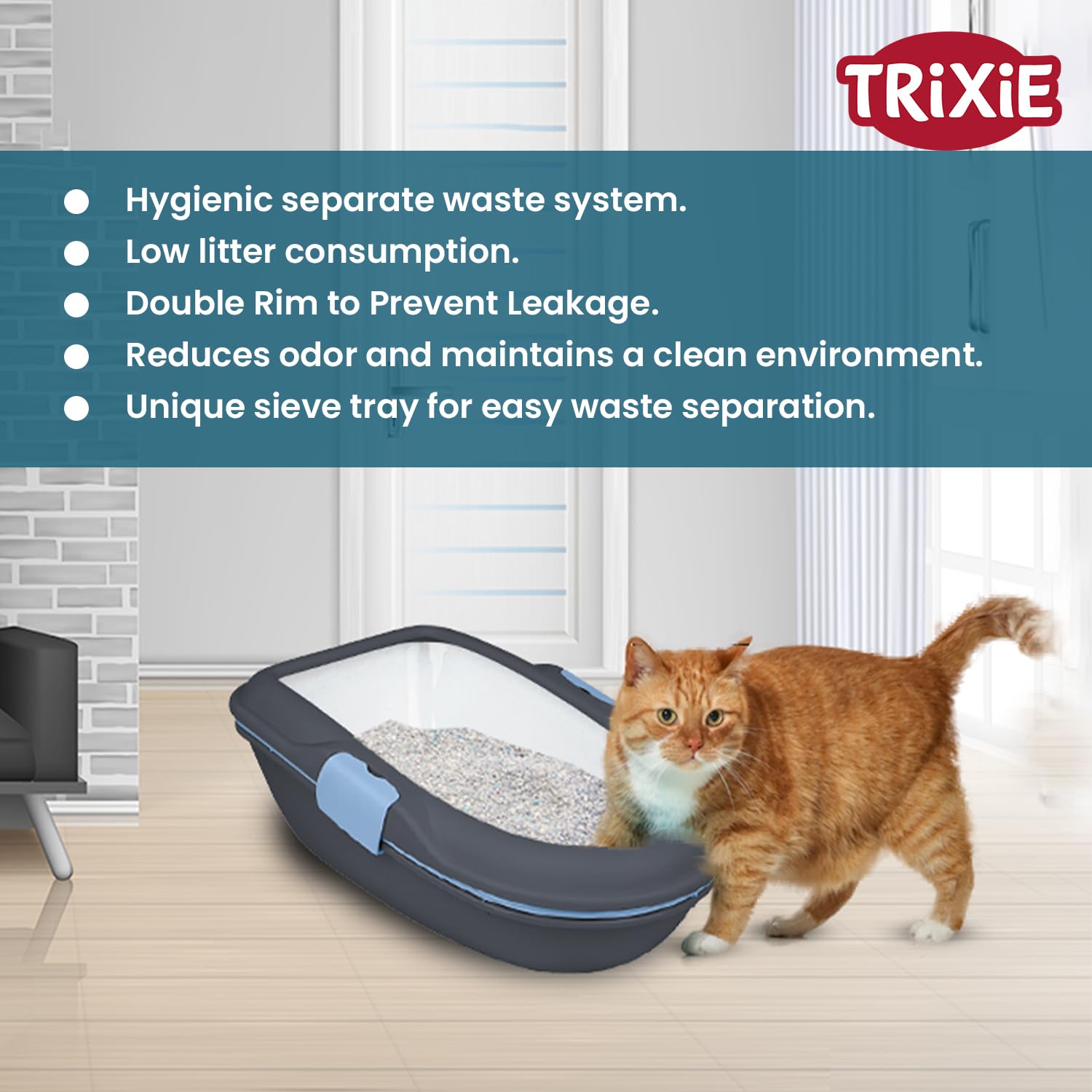 Trixie Berto Litter Tray Three Part with Separating System
